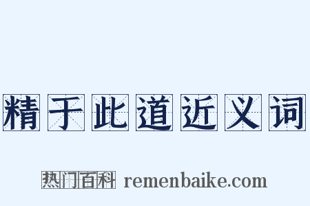 精于此道近义词是什么意思的图片